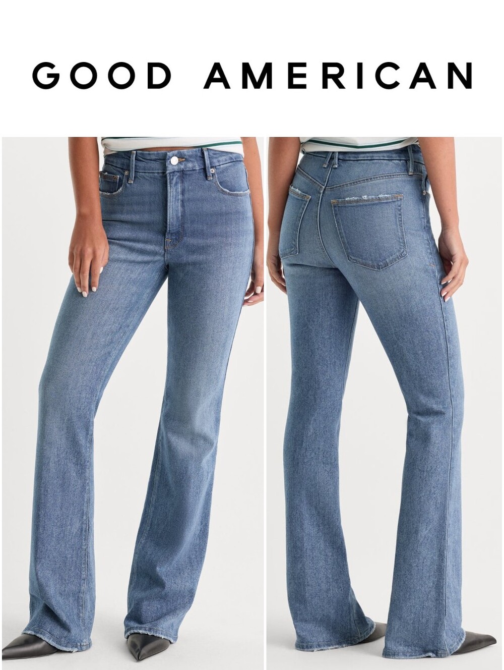 NWT Good American Soft Tech Good Classic Bootcut Jeans Size 6